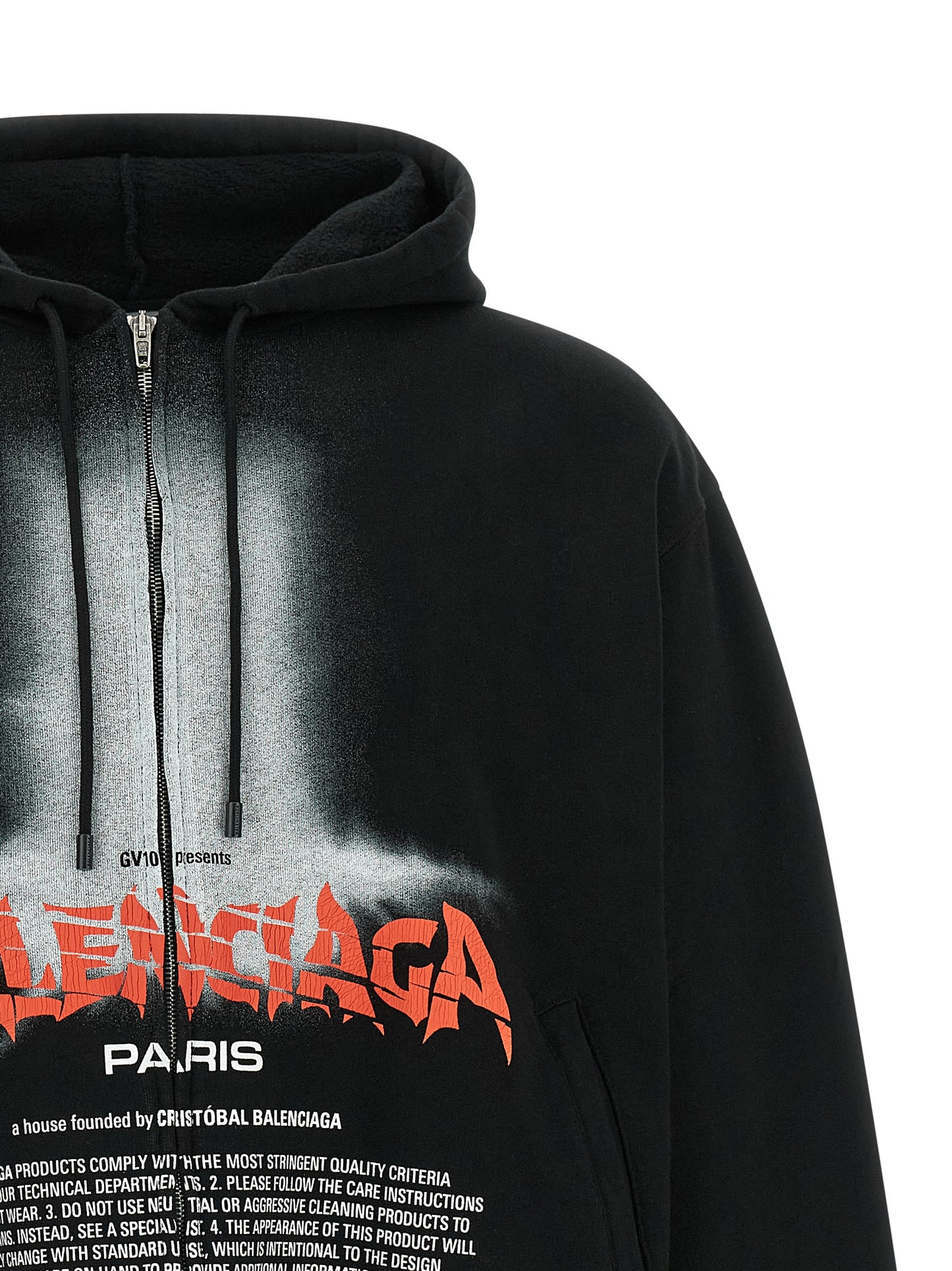 Balenciaga Black Cotton Sweatshirt