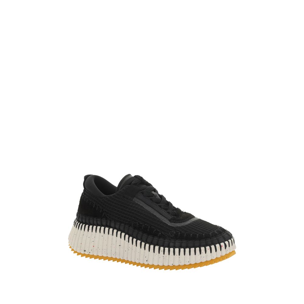 Chloé Black Nylon Athletic Sneakers