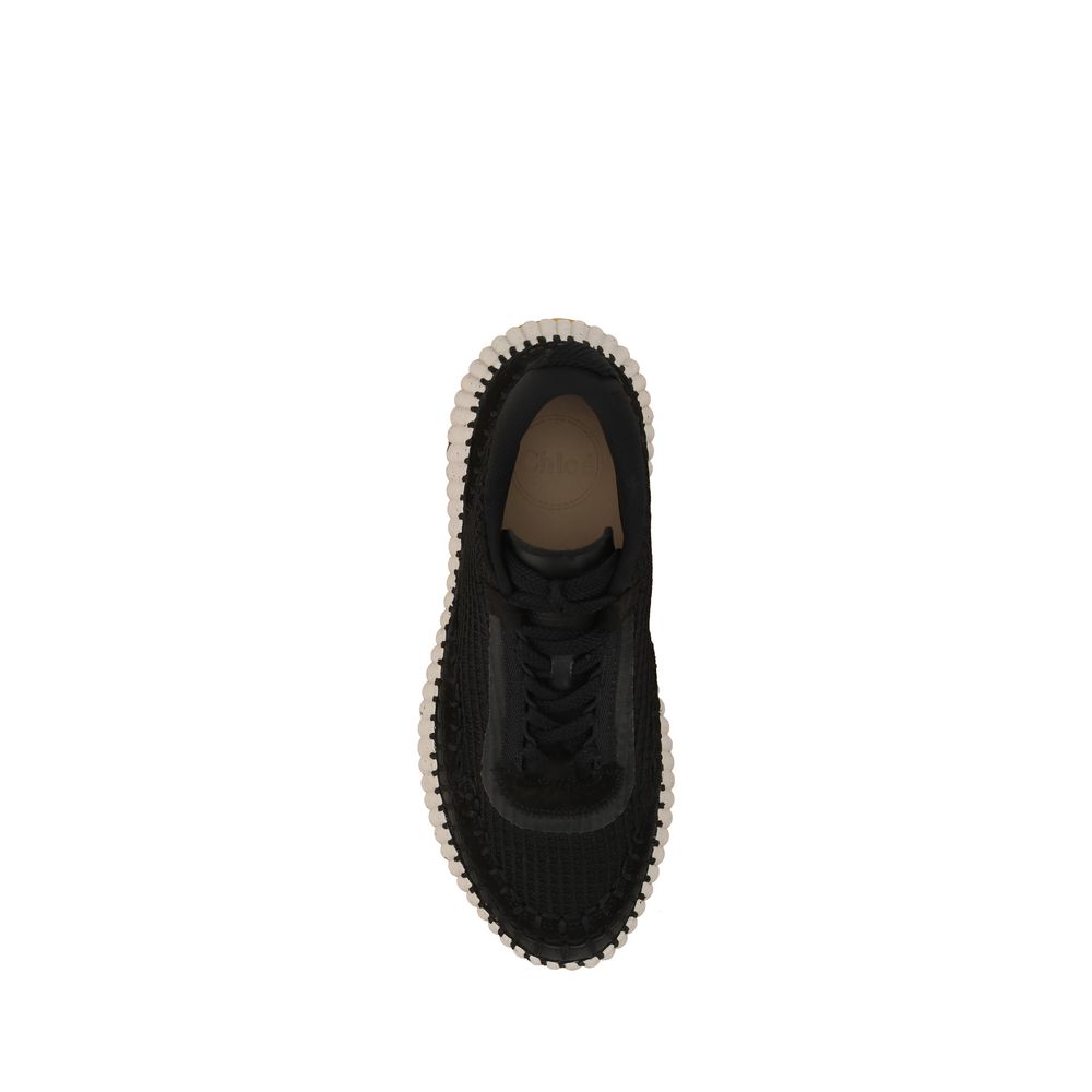 Chloé Black Nylon Athletic Sneakers