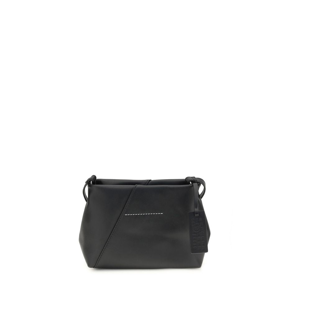 MM6 Black Calf Leather Bos Taurus Shoulder Bag
