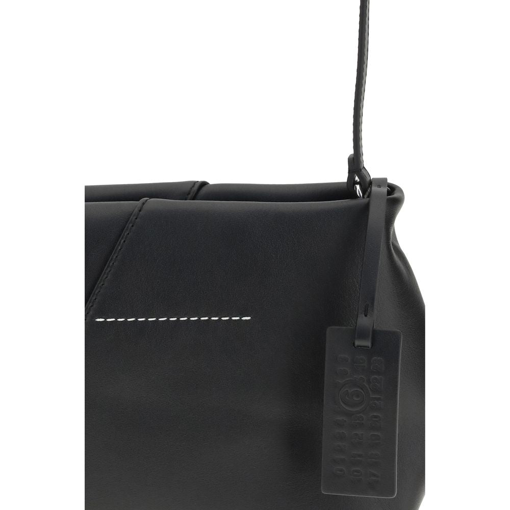 MM6 Black Calf Leather Bos Taurus Shoulder Bag