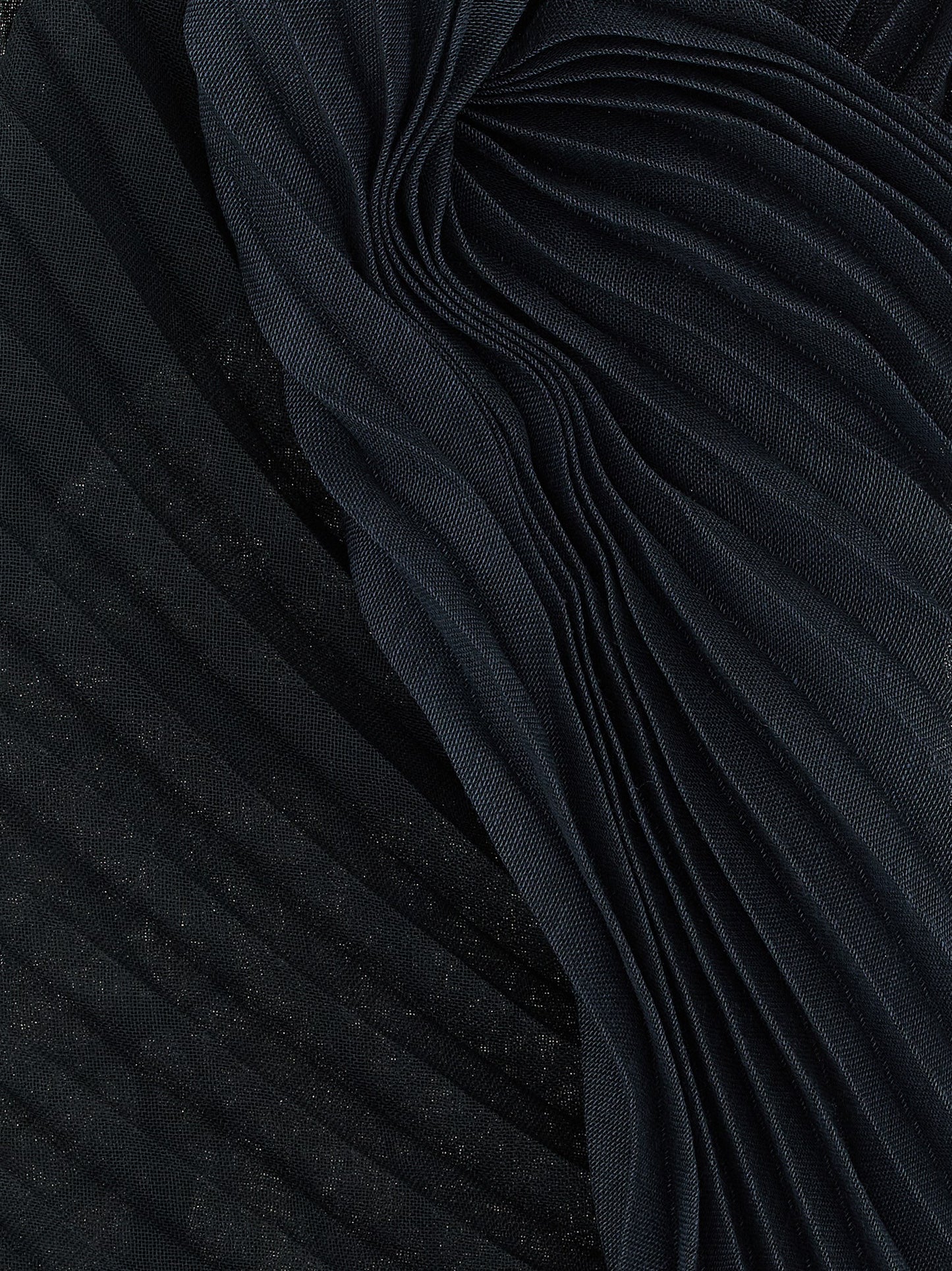Issey Miyake Black Polyester Scarf