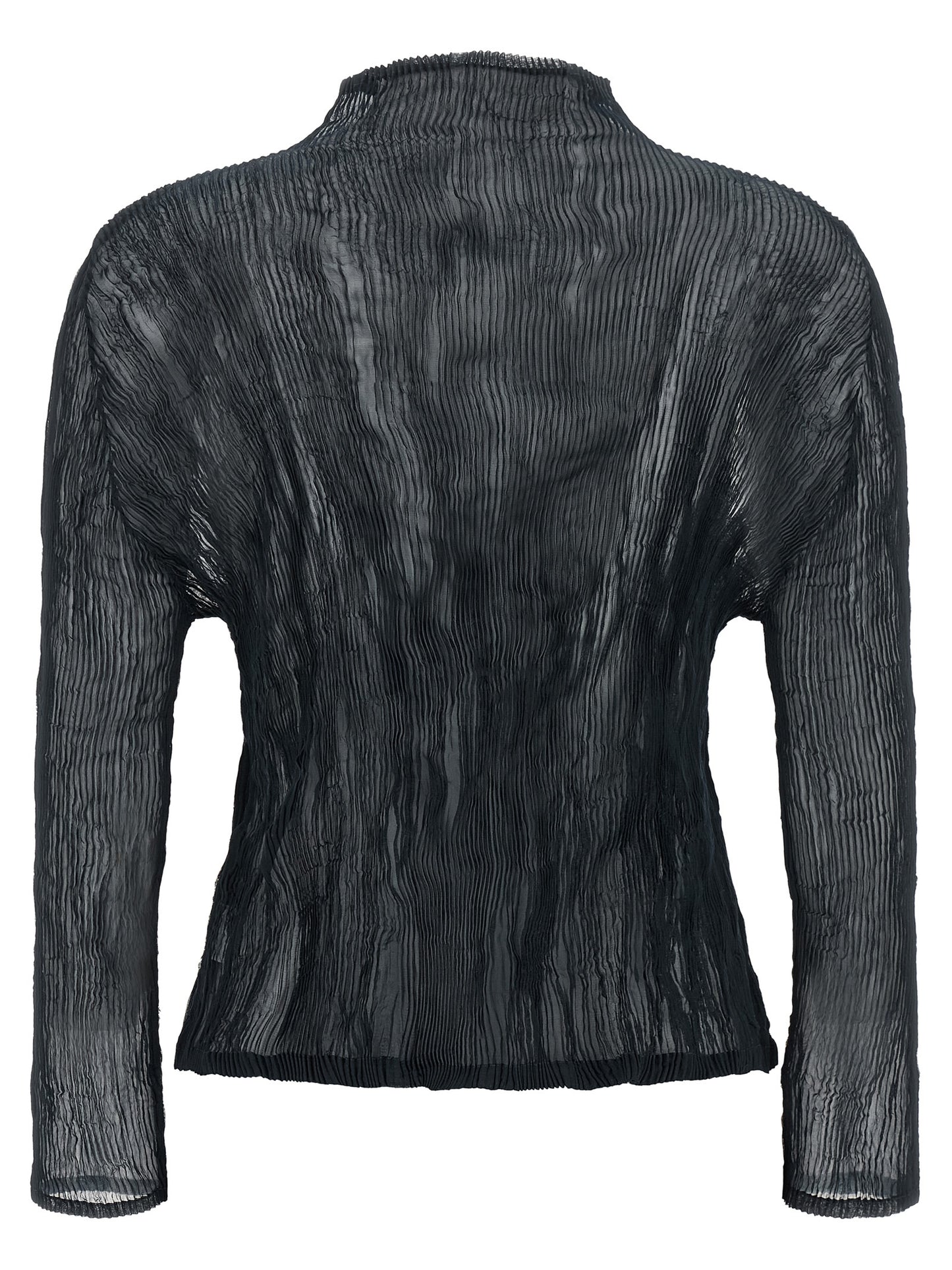 Issey Miyake Black Polyester Cardigan