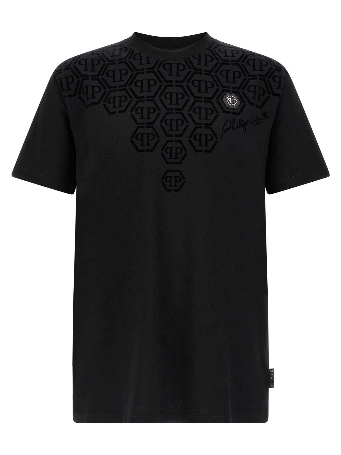 Philipp Plein Black Cotton T-Shirt