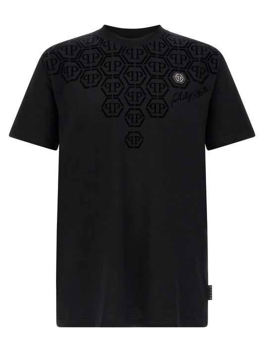 Philipp Plein Black Cotton T-Shirt