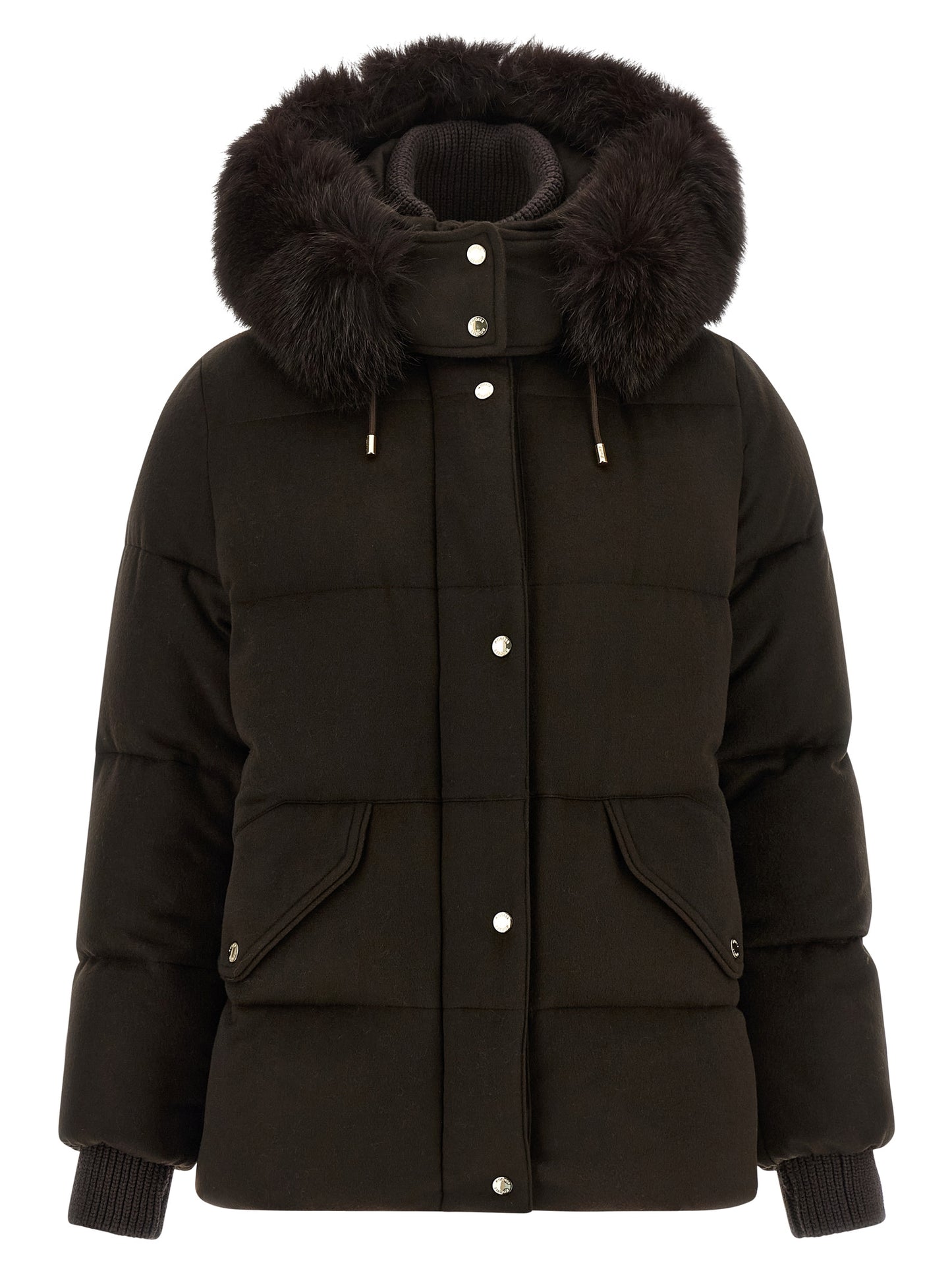 MooRER Brown Wool Full-Length Jacket