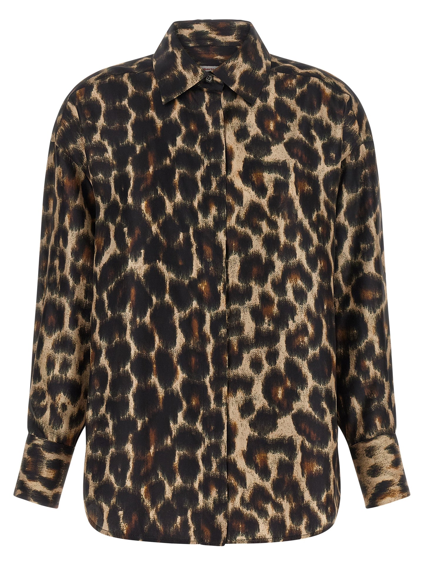 Alberto Biani Brown Silk Blouse