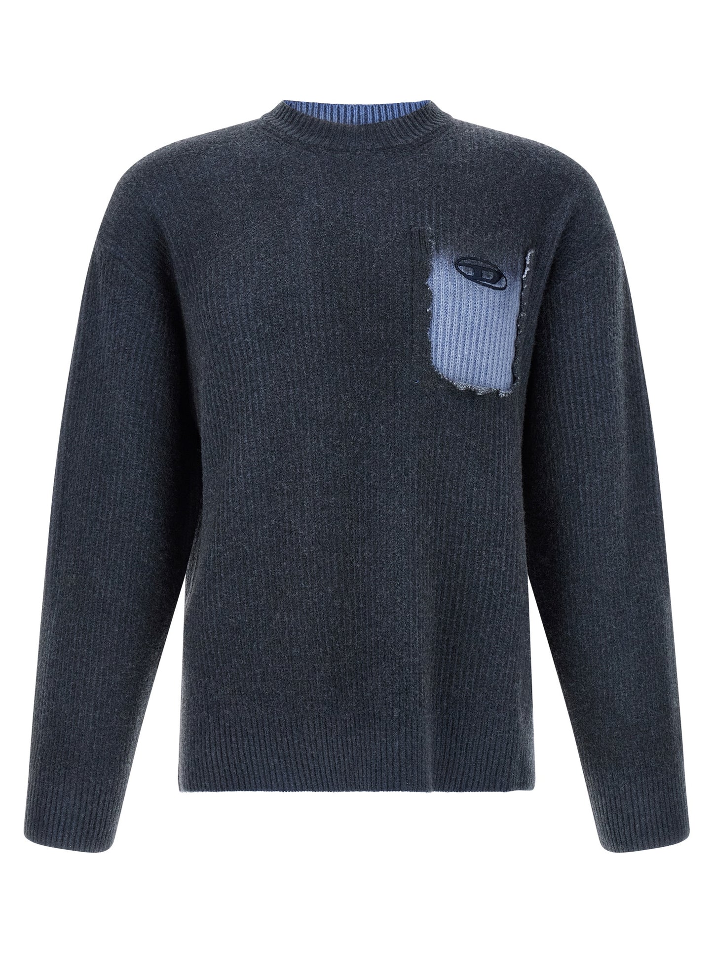 Diesel Blue Wool Cardigan