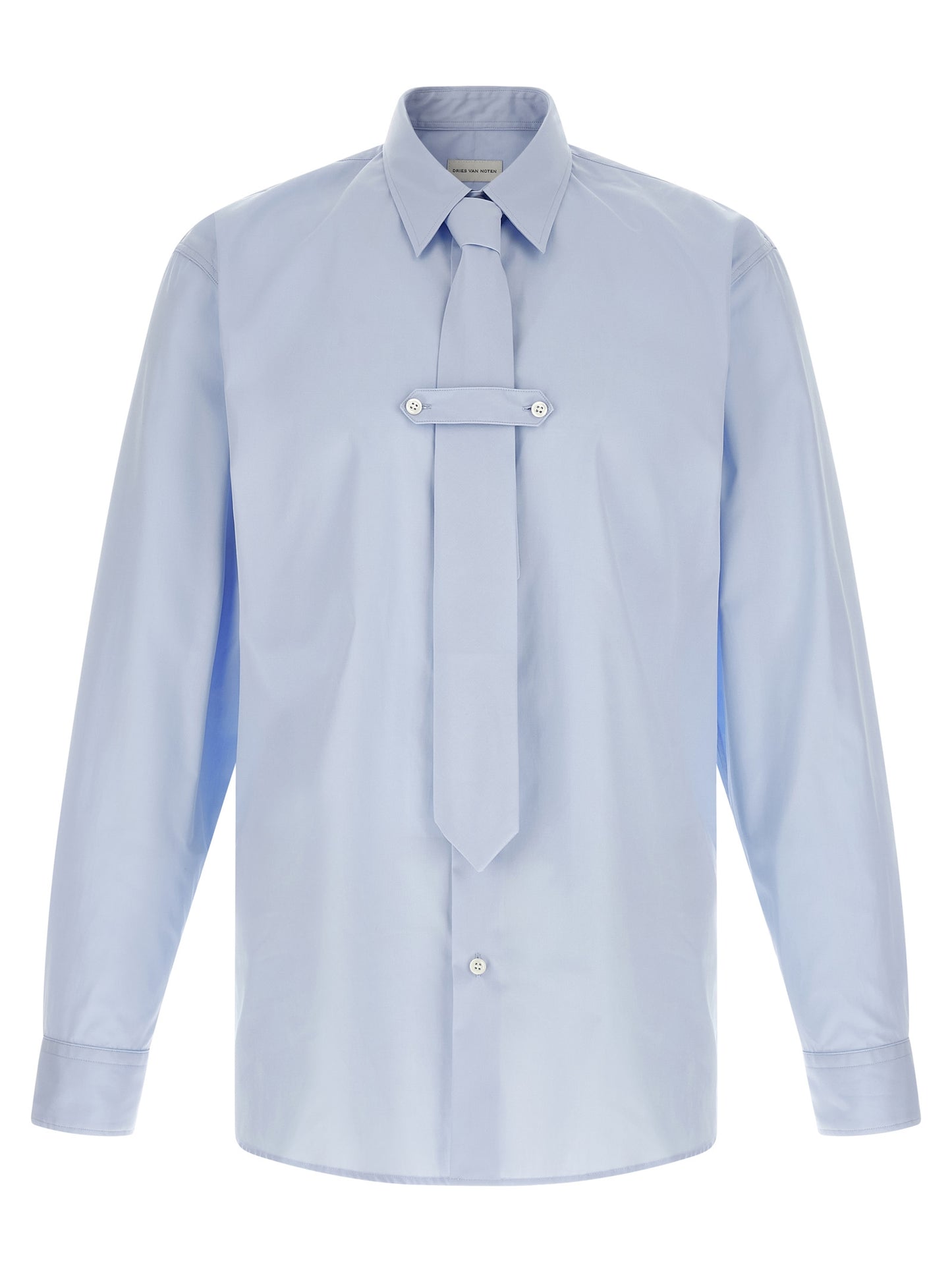 Dries Van Noten Blue Cotton Blouse
