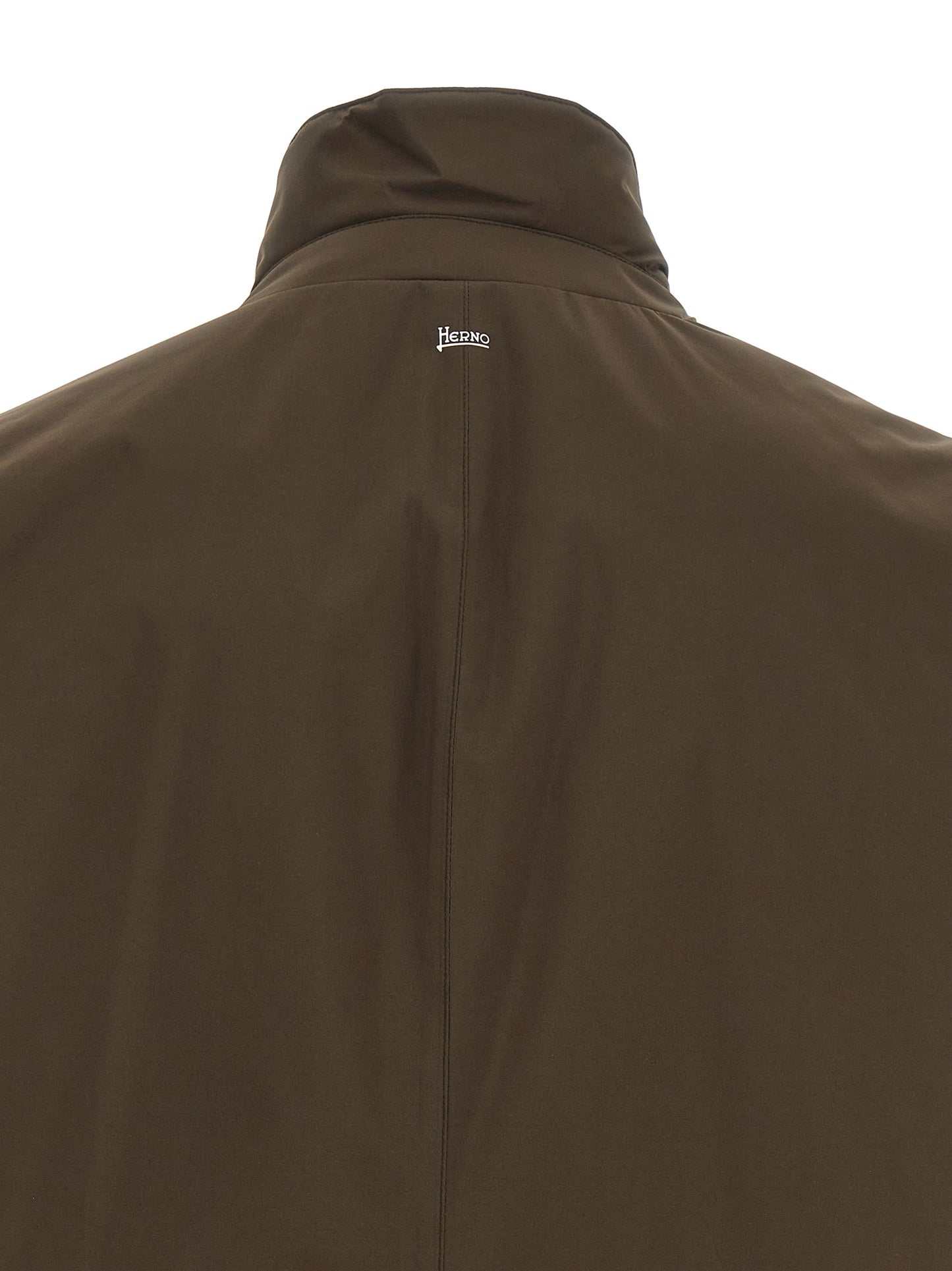 Herno Brown Polyester Full-Length Jacket