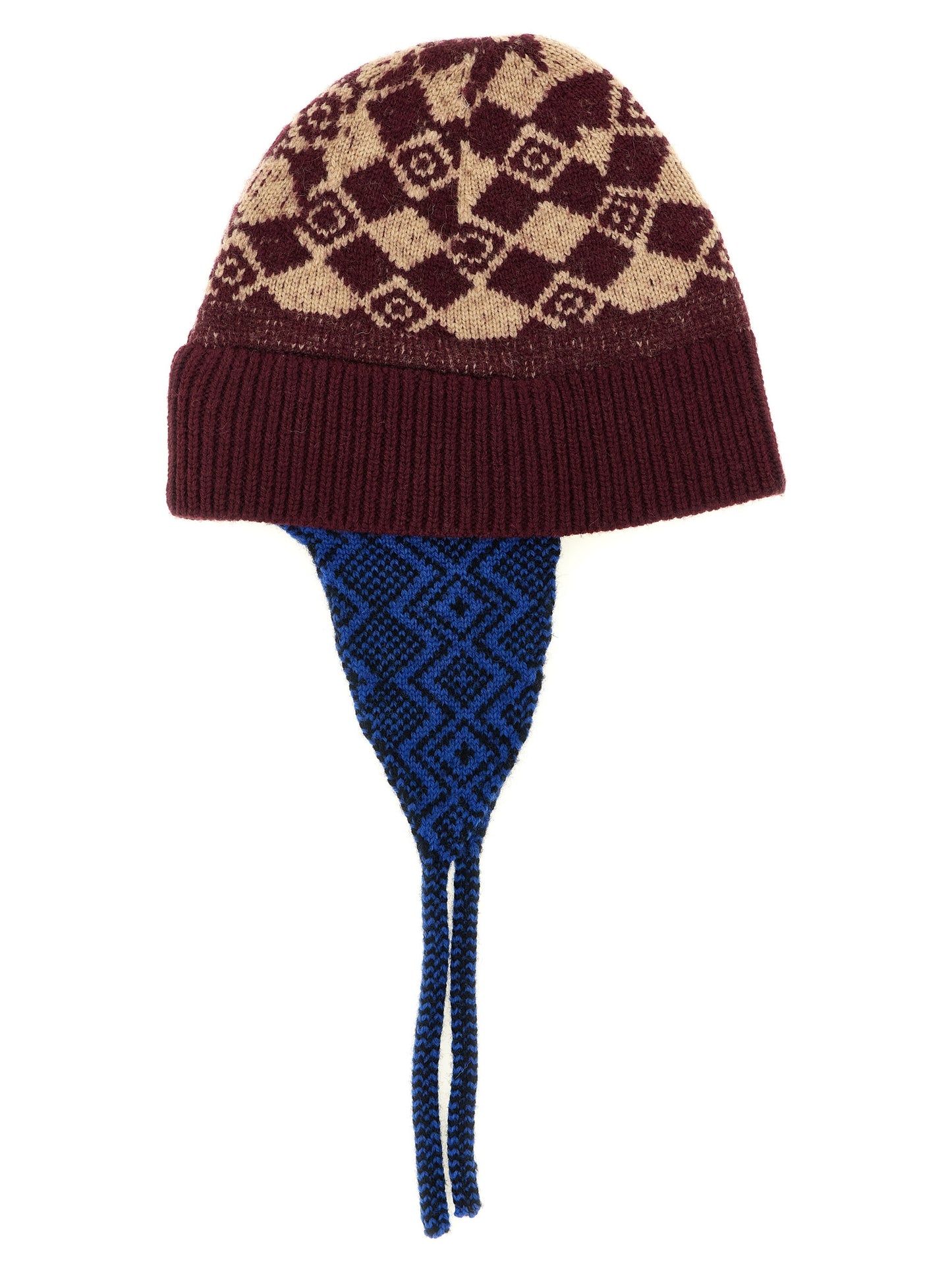 Dries Van Noten Bordeaux Wool Ear Muffs