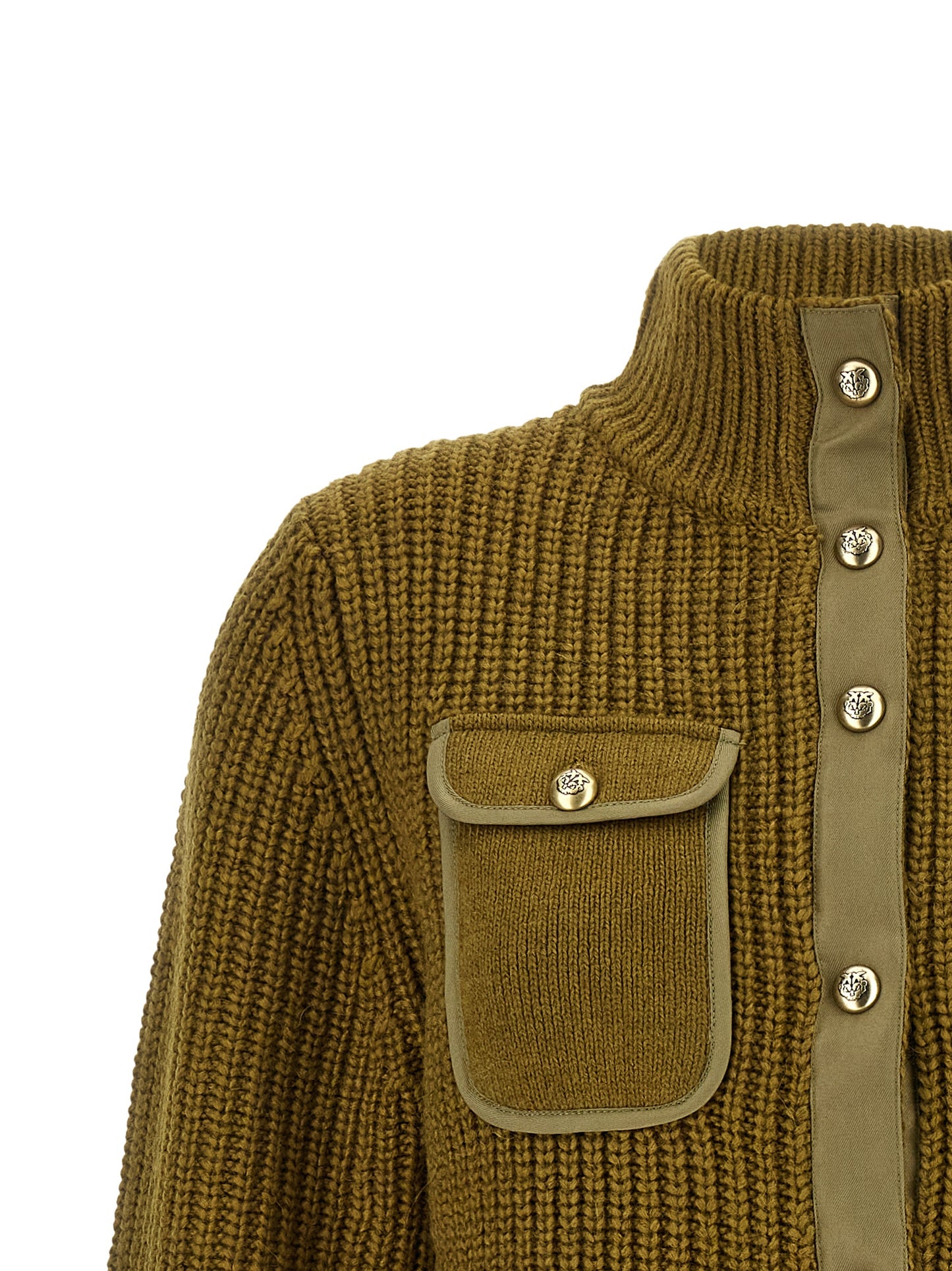 PINKO Bicolor Polyester Cardigan