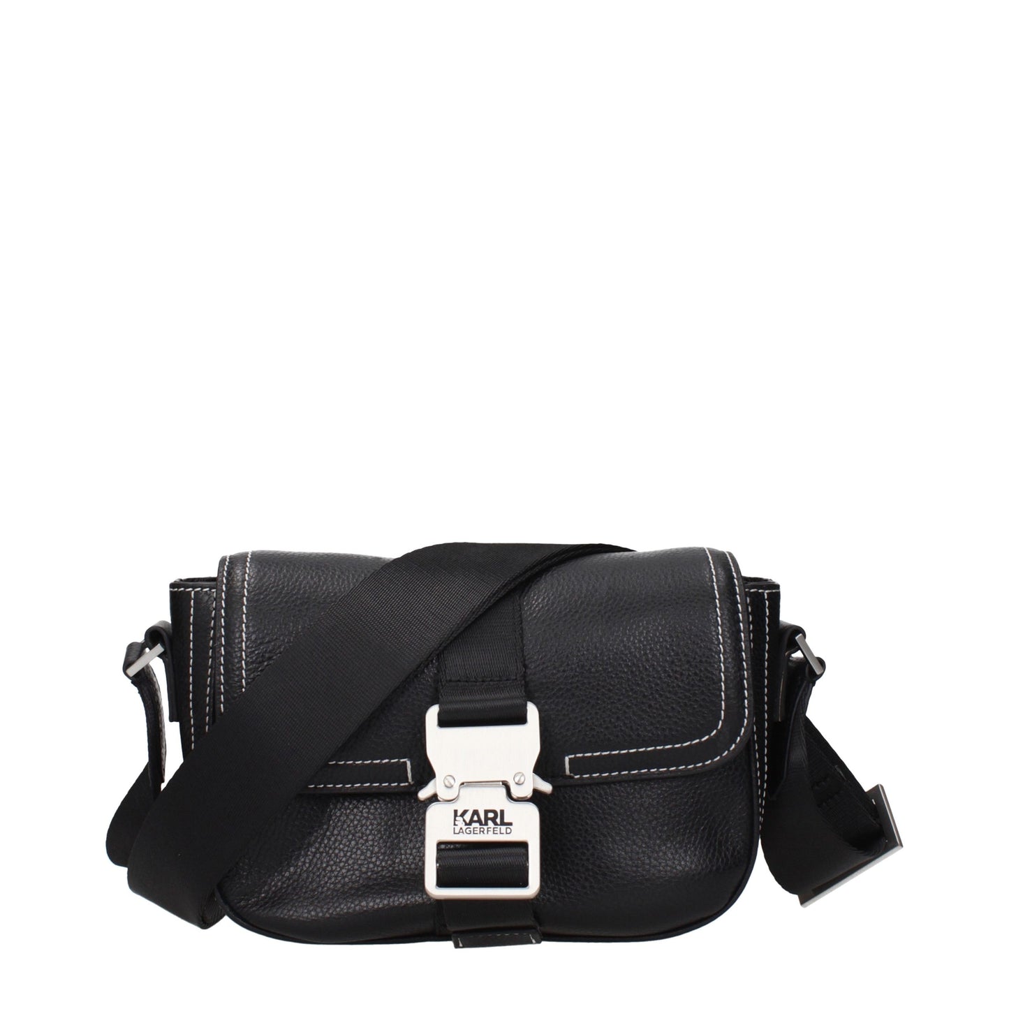 Karl Lagerfeld Black Leather Crossbody Bag
