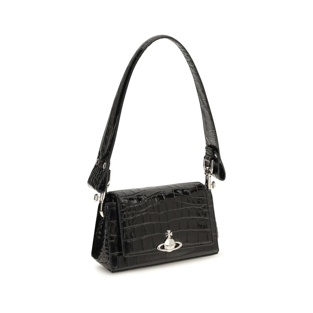 Vivienne Westwood Black Calf Leather Bos Taurus Handbag