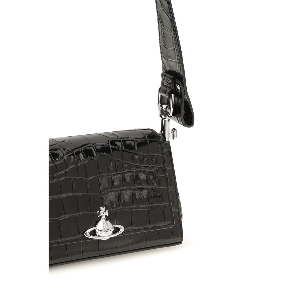 Vivienne Westwood Black Calf Leather Bos Taurus Handbag