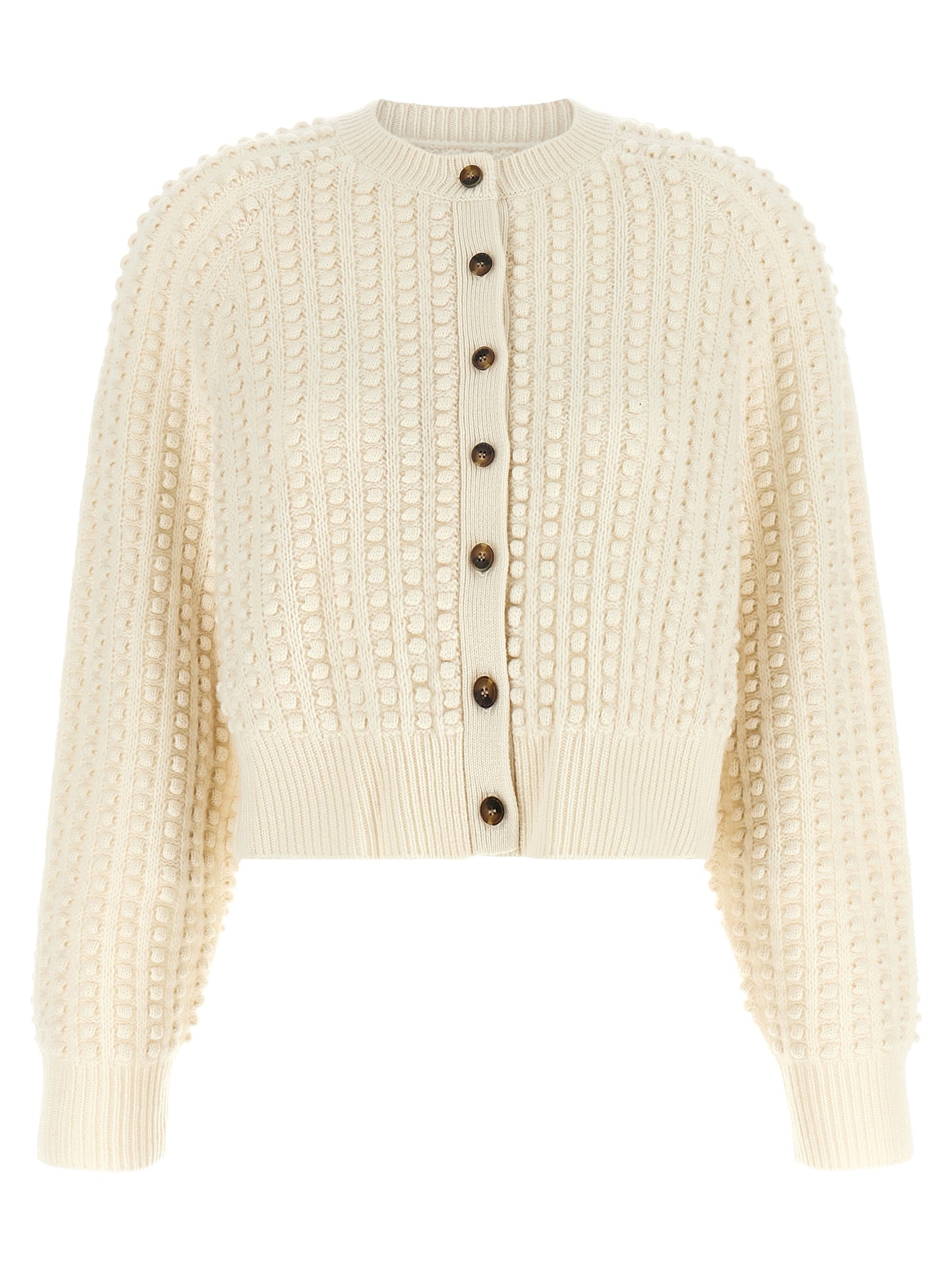 Loulou De Saison White Cashmere Cardigan