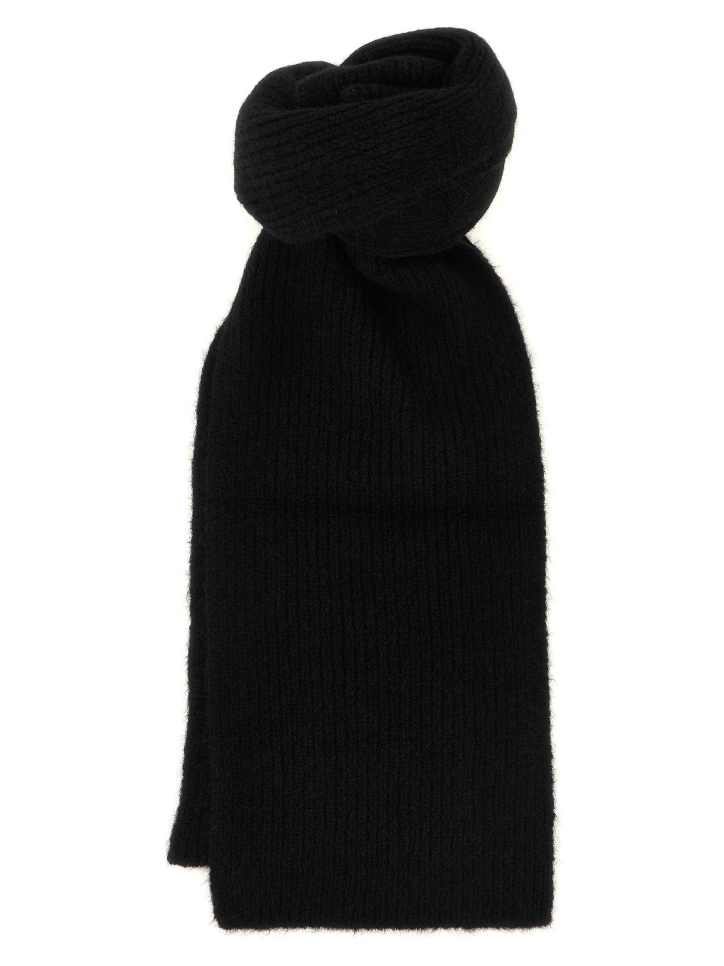 Dries Van Noten Black Wool Foulard