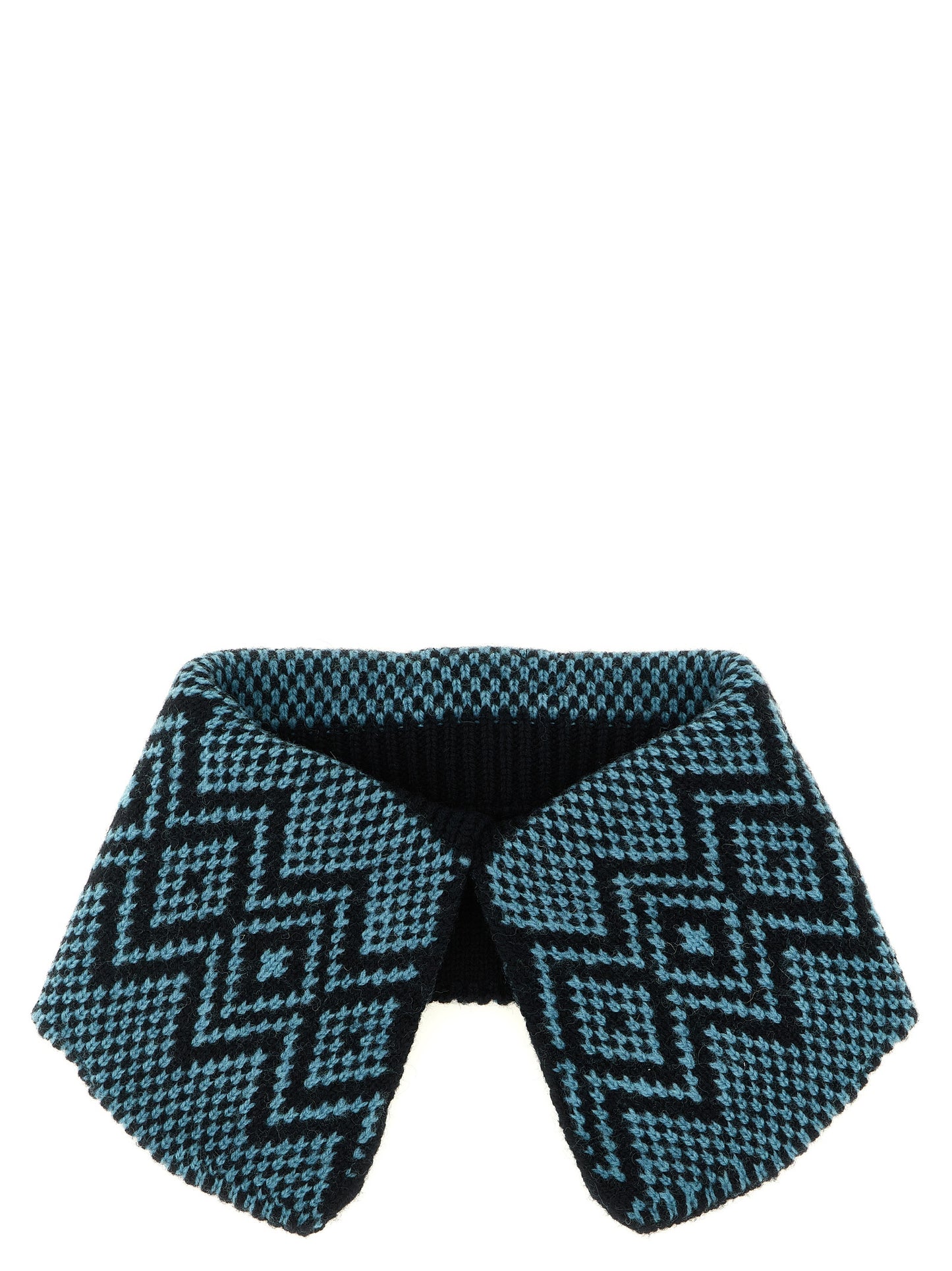 Dries Van Noten Blue Wool Foulard