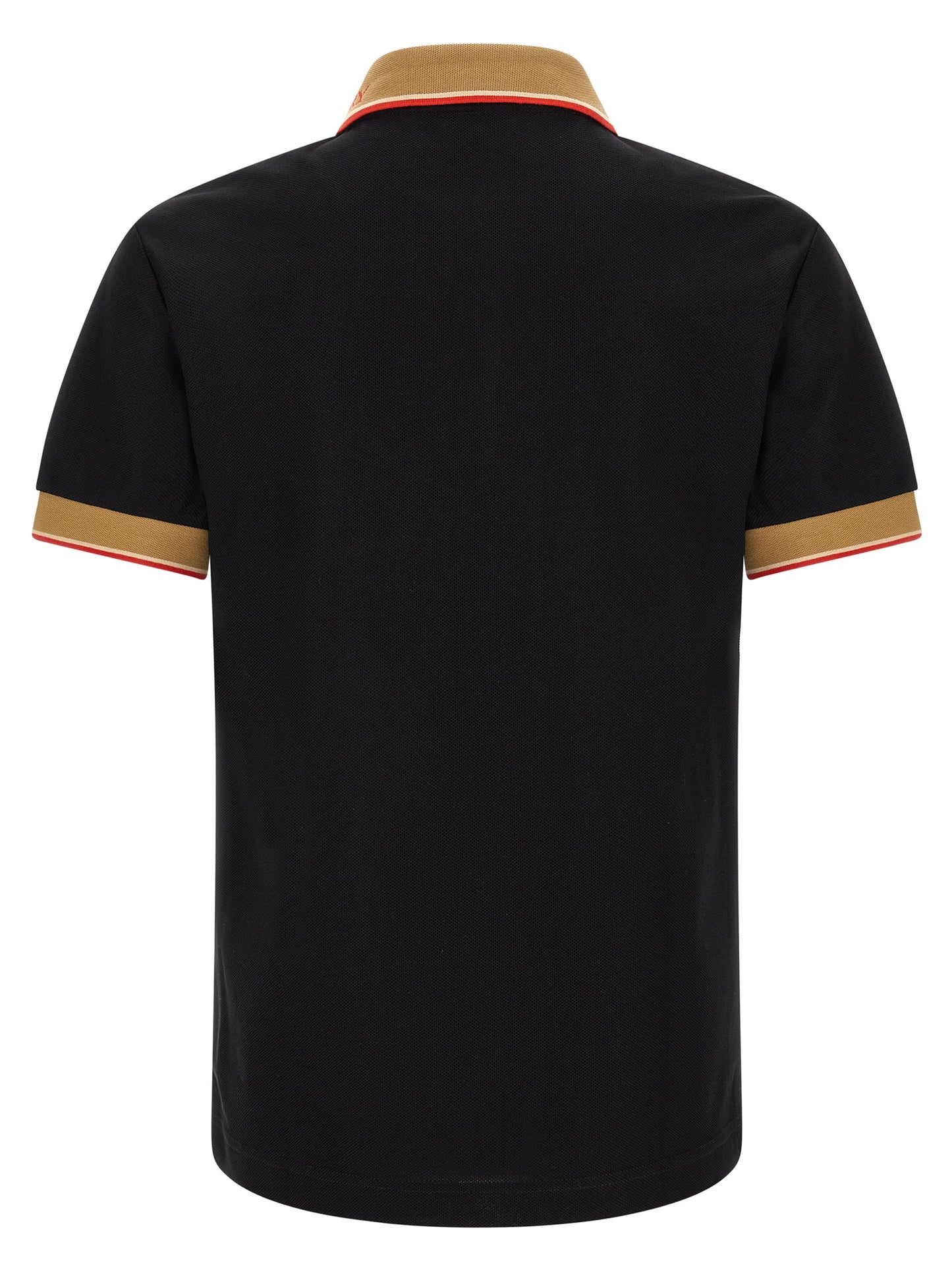 Burberry Black Cotton Polo Shirt