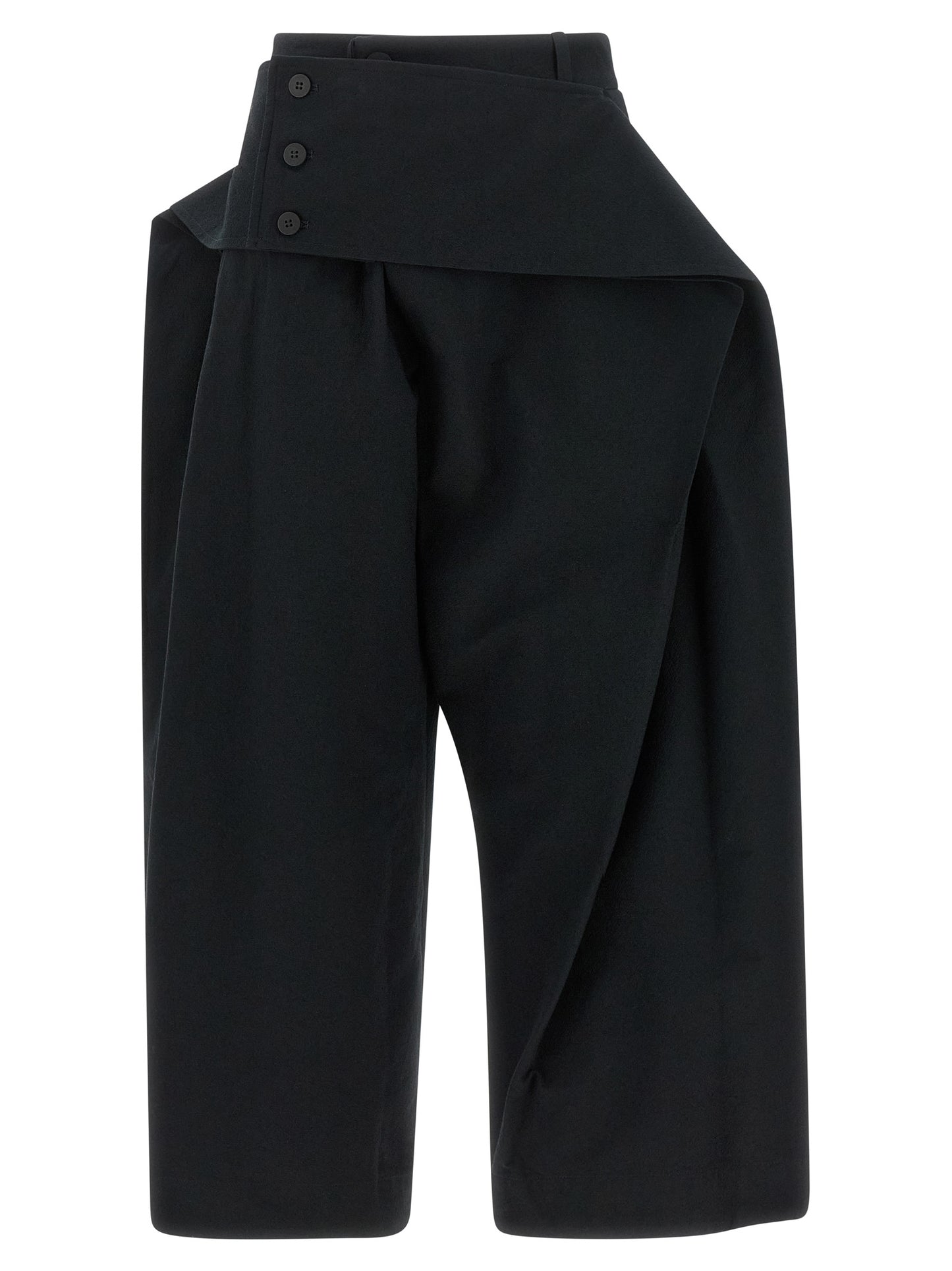 Issey Miyake Black Polyester Casual Pants