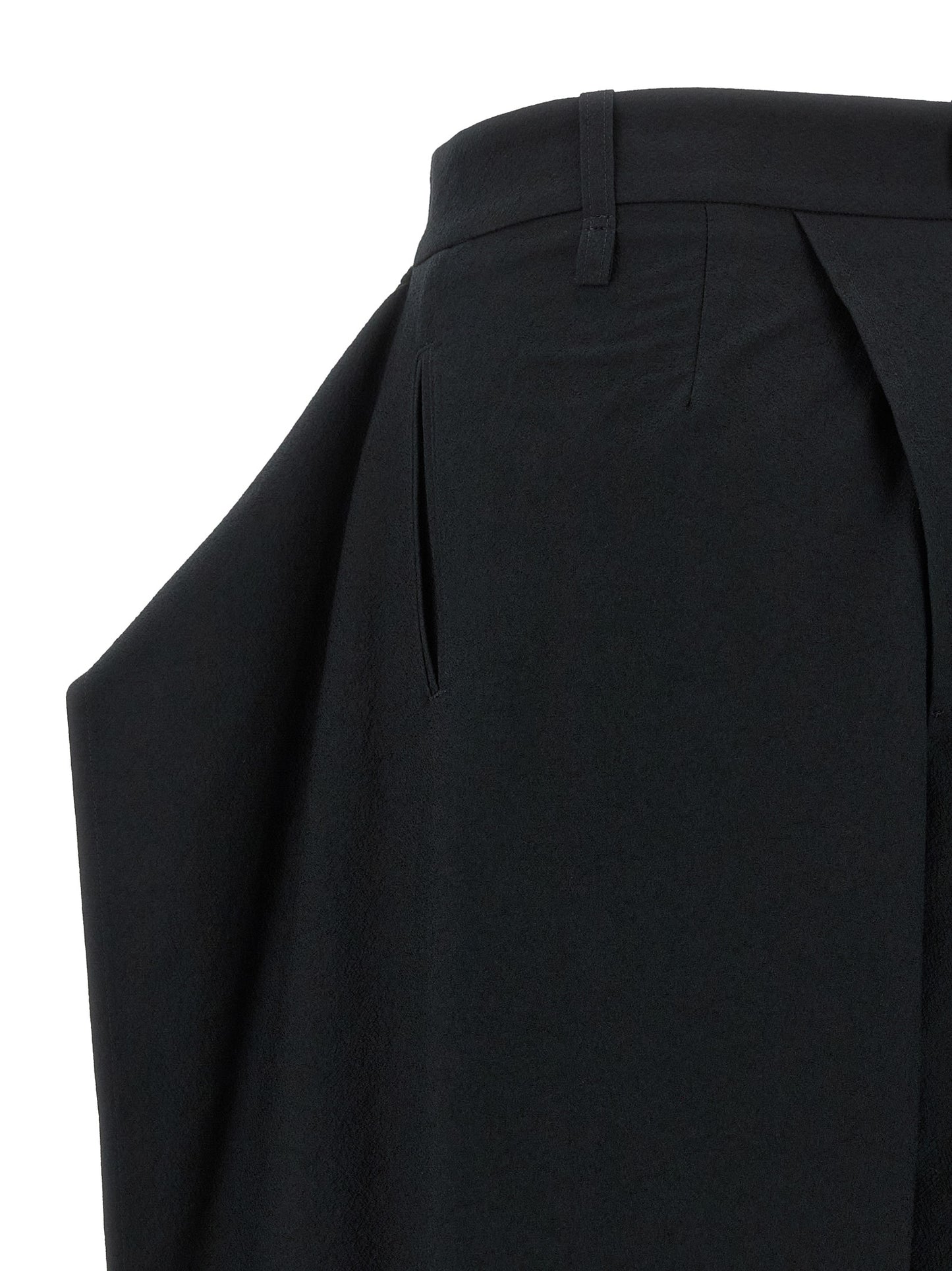 Issey Miyake Black Polyester Casual Pants
