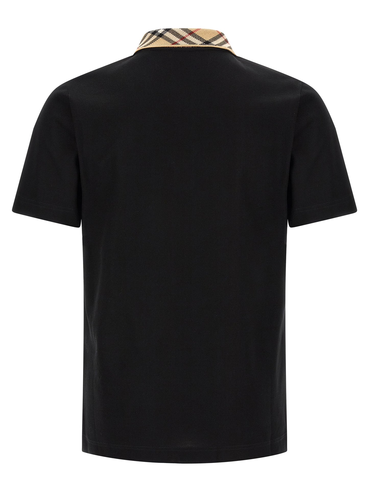 Burberry Black Cotton Polo Shirt