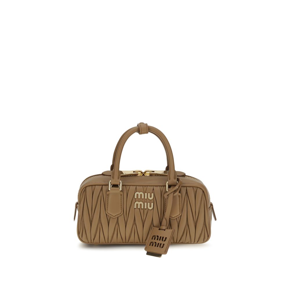 Miu Miu Beige Calf Leather Bos Taurus Handbag