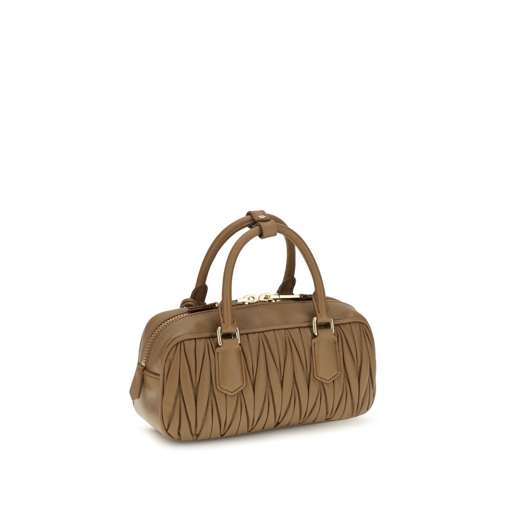 Miu Miu Beige Calf Leather Bos Taurus Handbag