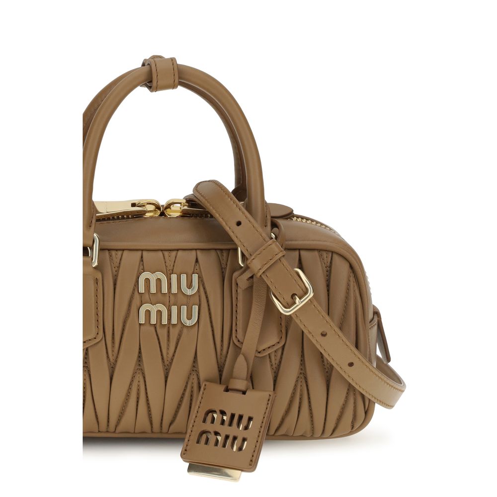 Miu Miu Beige Calf Leather Bos Taurus Handbag