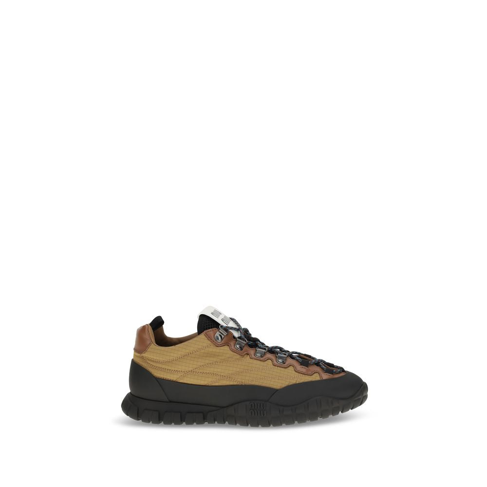 Miu Miu Beige Polyamide Athletic Sneakers