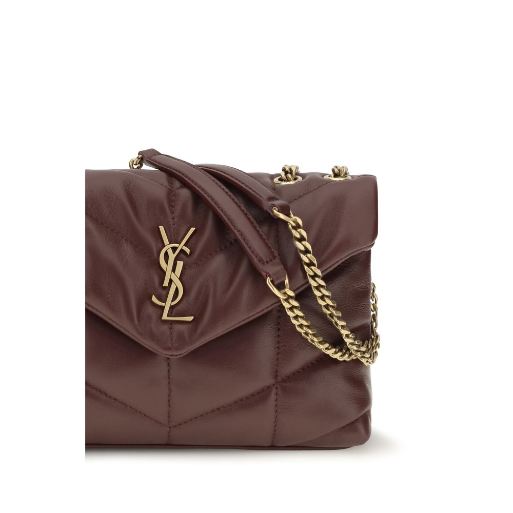 Saint Laurent Bordeaux Lamb Ovis Aries Shoulder Bag