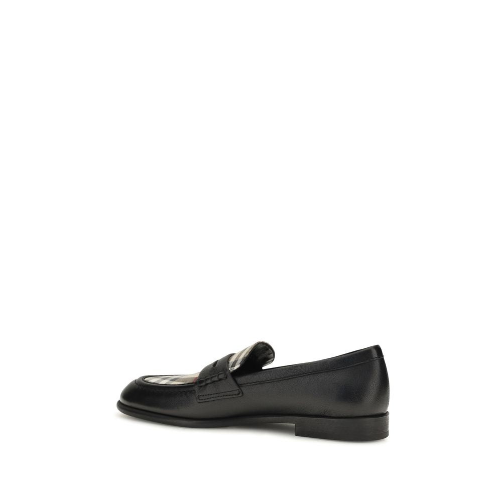 Burberry Black Lamb Ovis Aries Ballet Flats