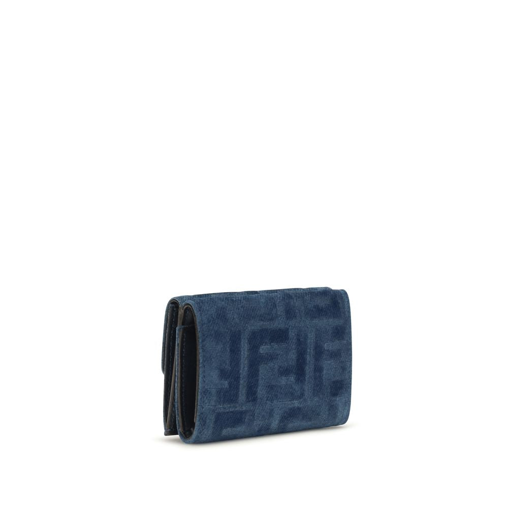 Fendi Blue Cotton Wallet
