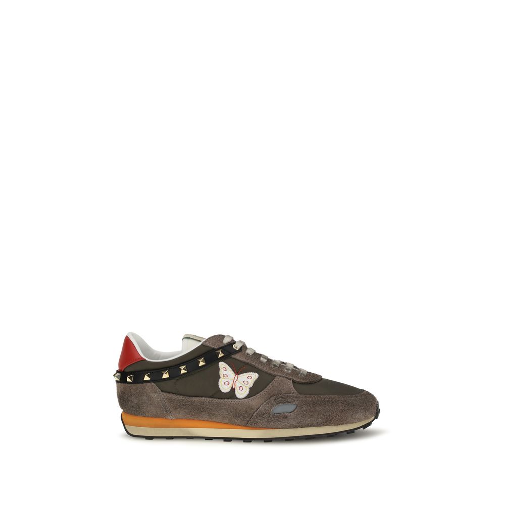 Valentino Garavani Brown Nylon Low Top Sneakers