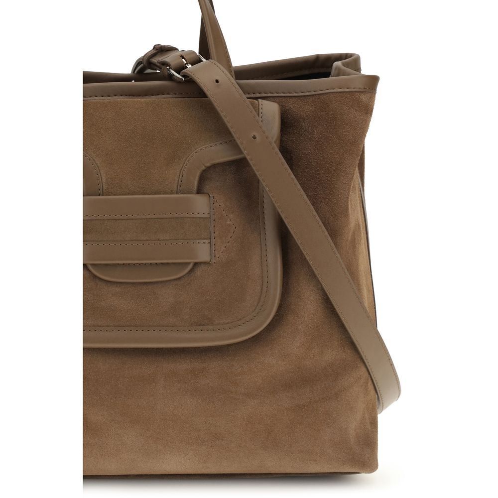 Pierre Hardy Brown Suede Leather Shoulder Bag