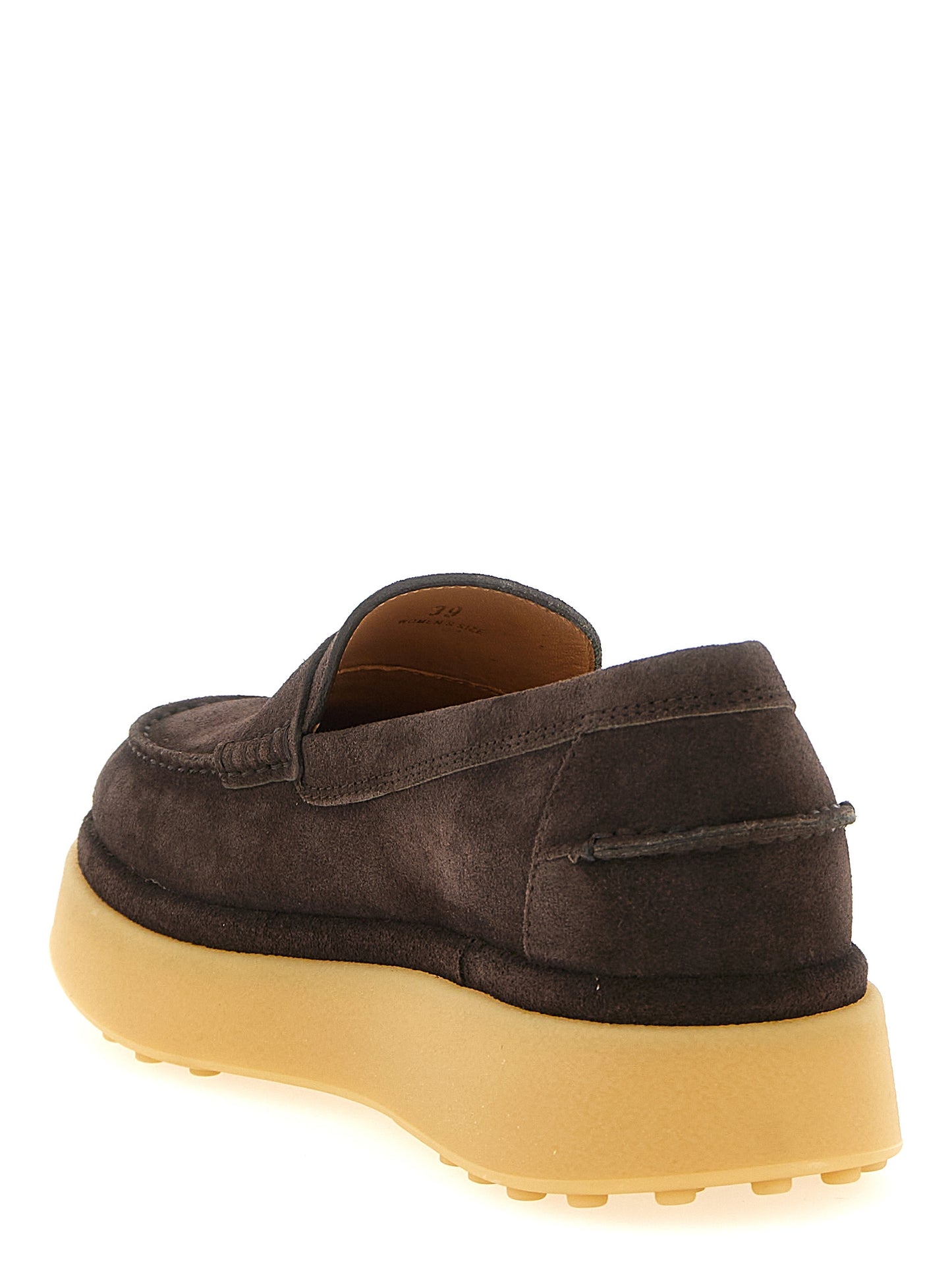 Tod's Brown Calfskin Slip-On Loafers