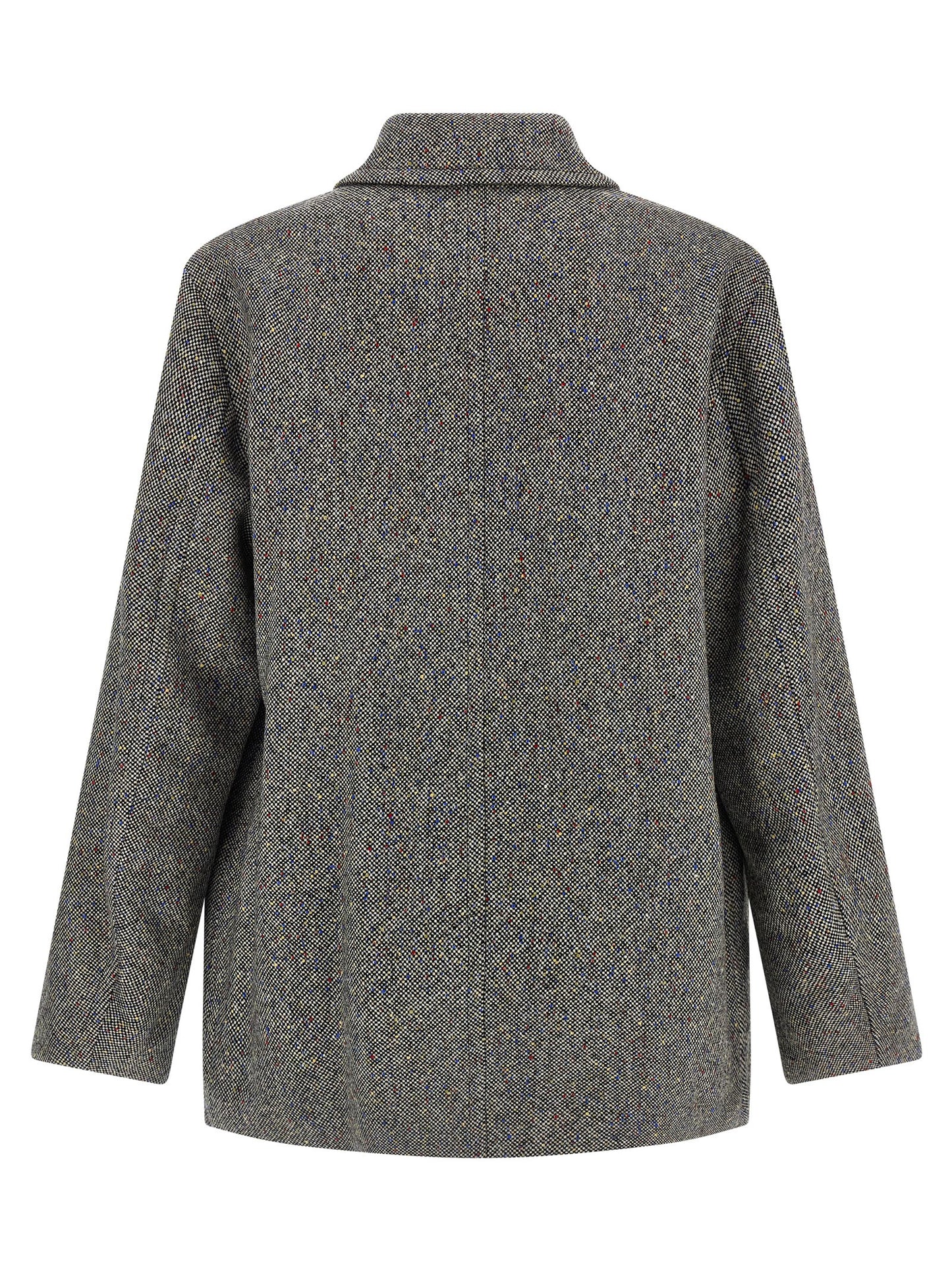 Dries Van Noten Gray Wool Coat