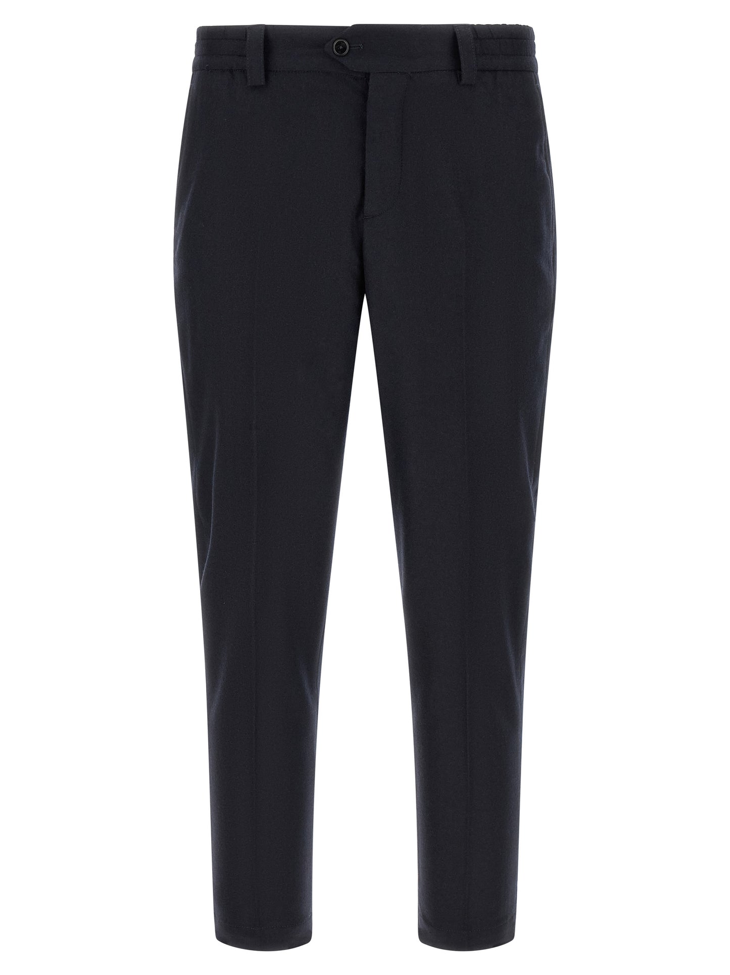 PT Torino Black Virgin Wool Casual Pants