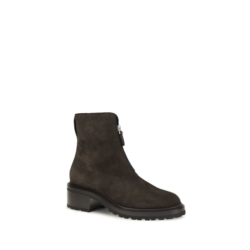 The Row Brown Suede Leather Ankle Boots