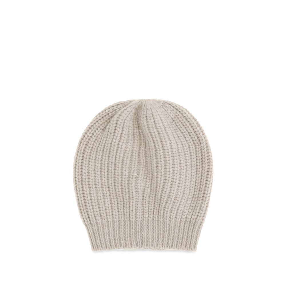 Brunello Cucinelli Beige Silk Beanie