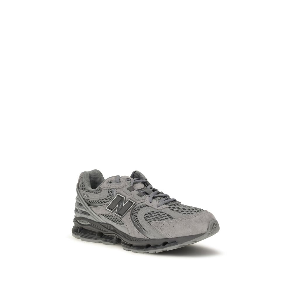 New Balance Gray Fabric Athletic Sneakers