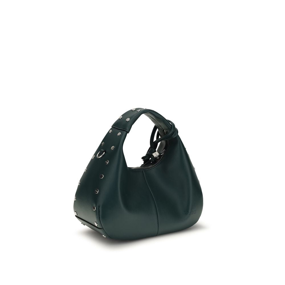 Ganni Bicolor Recycled Leather Shoulder Bag