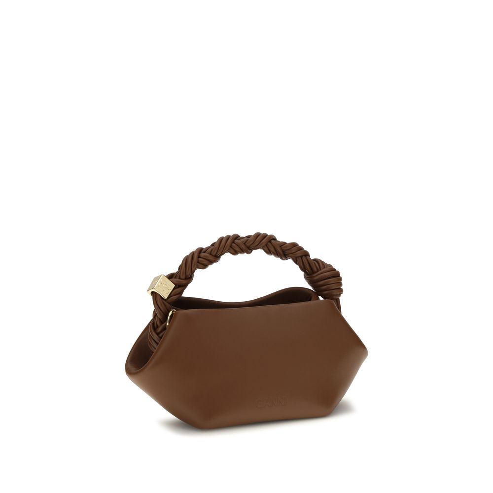 Ganni Brown Recycled Leather Shoulder Bag