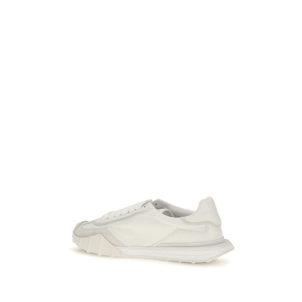 Dolce & Gabbana White Calf Leather Bos Taurus Athletic Sneakers