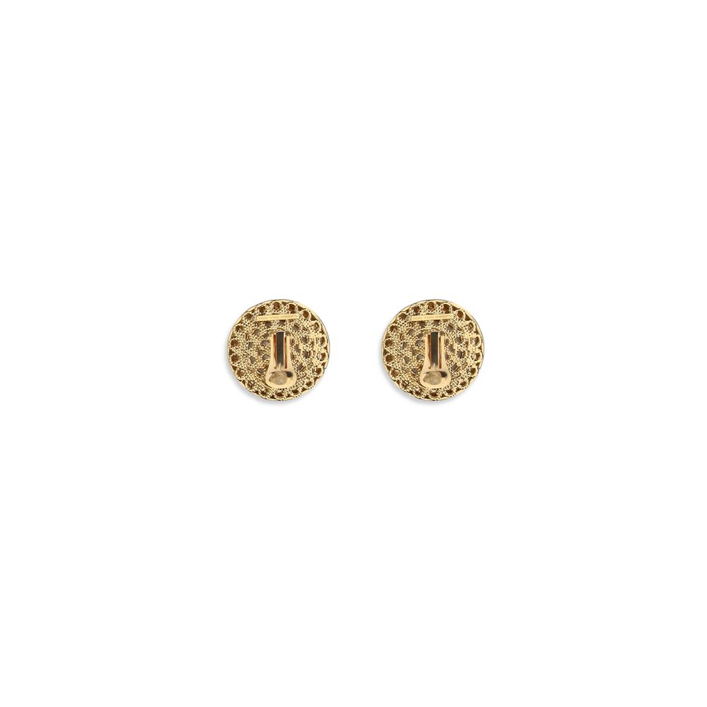 Alessandra Rich Gold Glass Earrings
