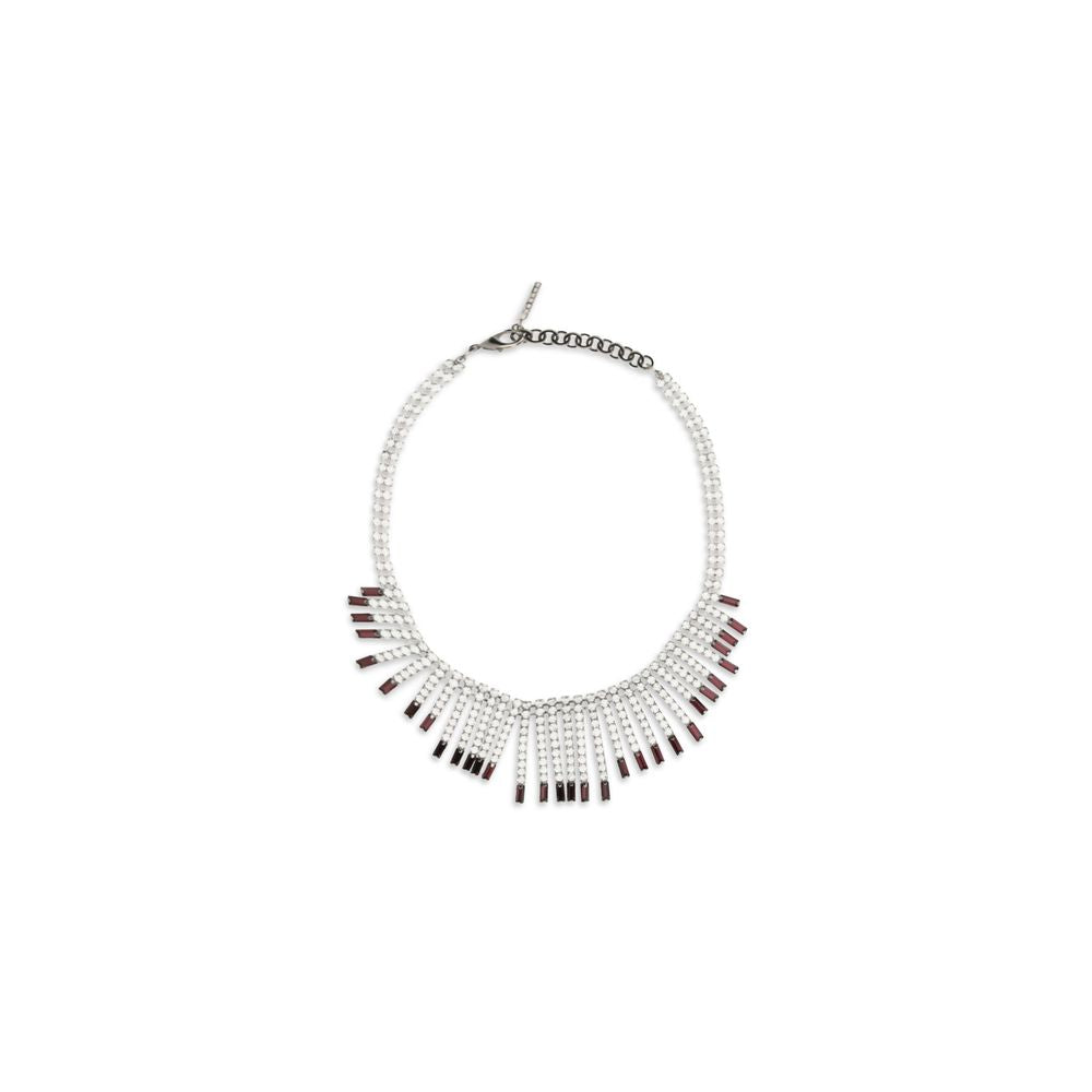 Alessandra Rich Silver Metal Necklace