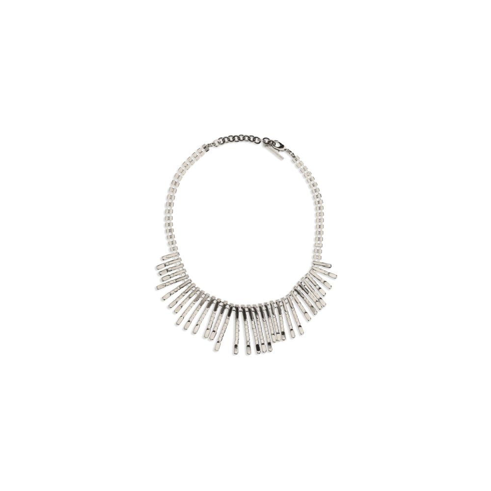Alessandra Rich Silver Metal Necklace
