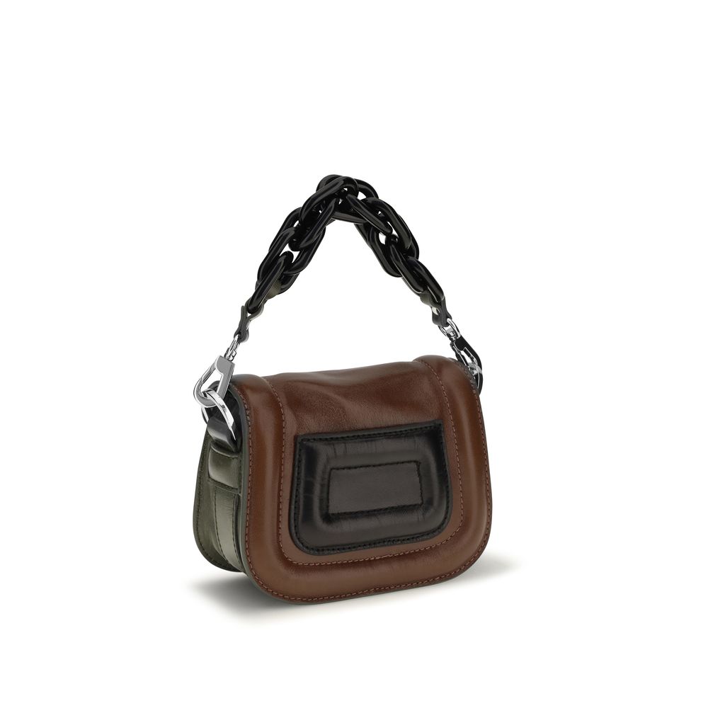 Pierre Hardy Brown Calf Leather Bos Taurus Handbag