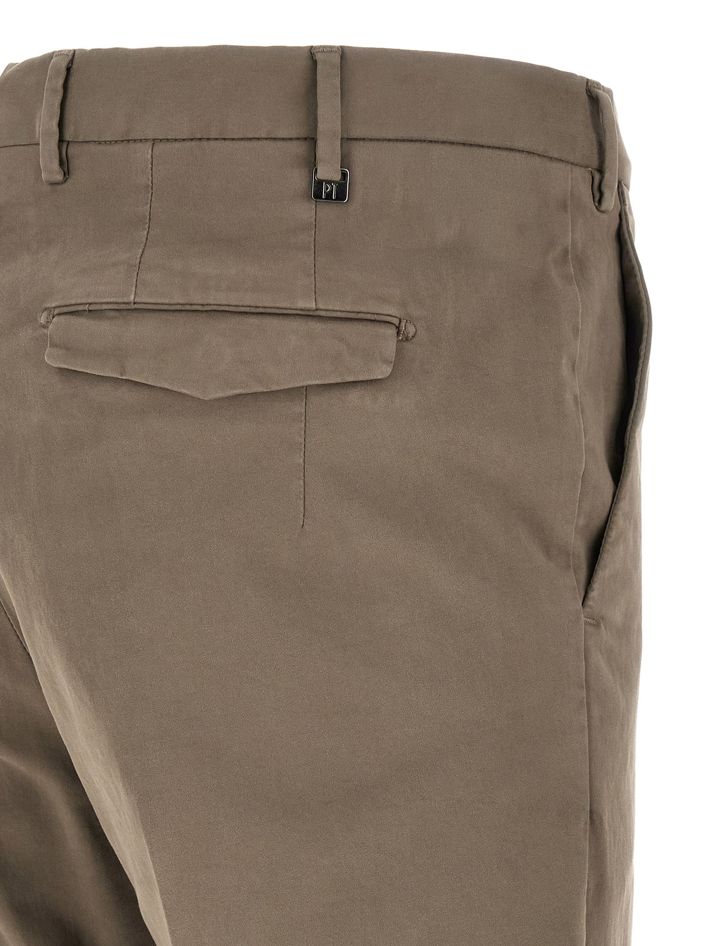 PT Torino Beige Cotton Casual Pants