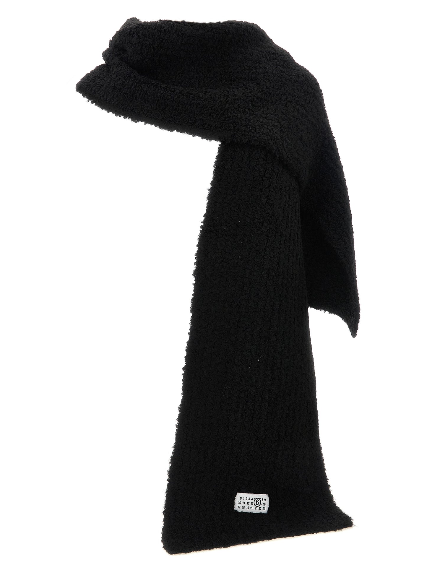 MM6 Maison Margiela Black Marabou Scarf